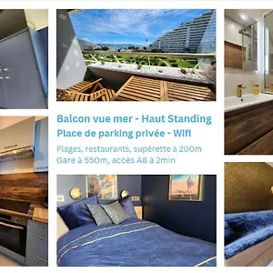 Appartement L'astronaute - Balcon Vue - Clim - Place Parking Privee - Marina Baie Des Anges, Villeneuve-Loubet